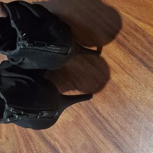 Chinese Laundry black heels sheer